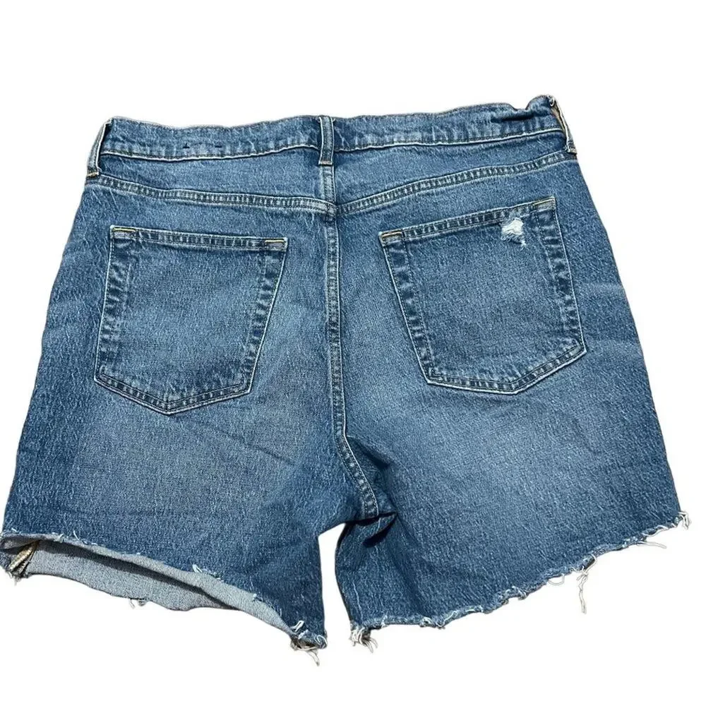 GAP Cheeky Straight Cut Off Denim Shorts Button Fly Womens 16